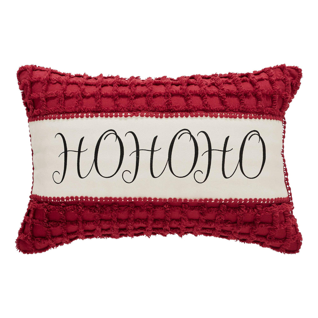 Kringle Chenille Ho Ho Ho Pillow 14x22 - The Fox Decor