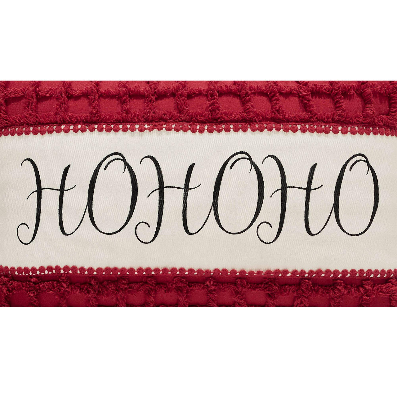 Kringle Chenille Ho Ho Ho Pillow 14x22 - The Fox Decor