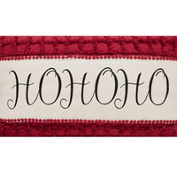 Kringle Chenille Ho Ho Ho Pillow 14x22 - The Fox Decor