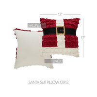 Thumbnail for Chenille Christmas Santa Suit Pillow 12