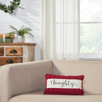 Kringle Chenille Naughty and Nice Pillow 7x13 - The Fox Decor