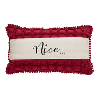 Kringle Chenille Naughty and Nice Pillow 7x13 - The Fox Decor