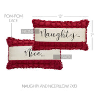 Kringle Chenille Naughty and Nice Pillow 7x13 - The Fox Decor
