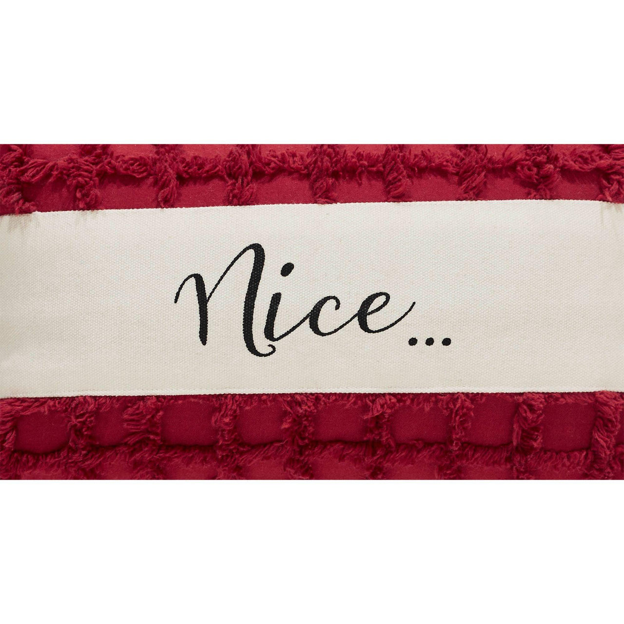Kringle Chenille Naughty and Nice Pillow 7x13 - The Fox Decor
