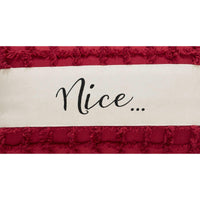 Kringle Chenille Naughty and Nice Pillow 7x13 - The Fox Decor
