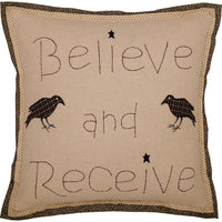 Kettle Grove Believe and Receive Pillow 18x18 - The Fox Decor