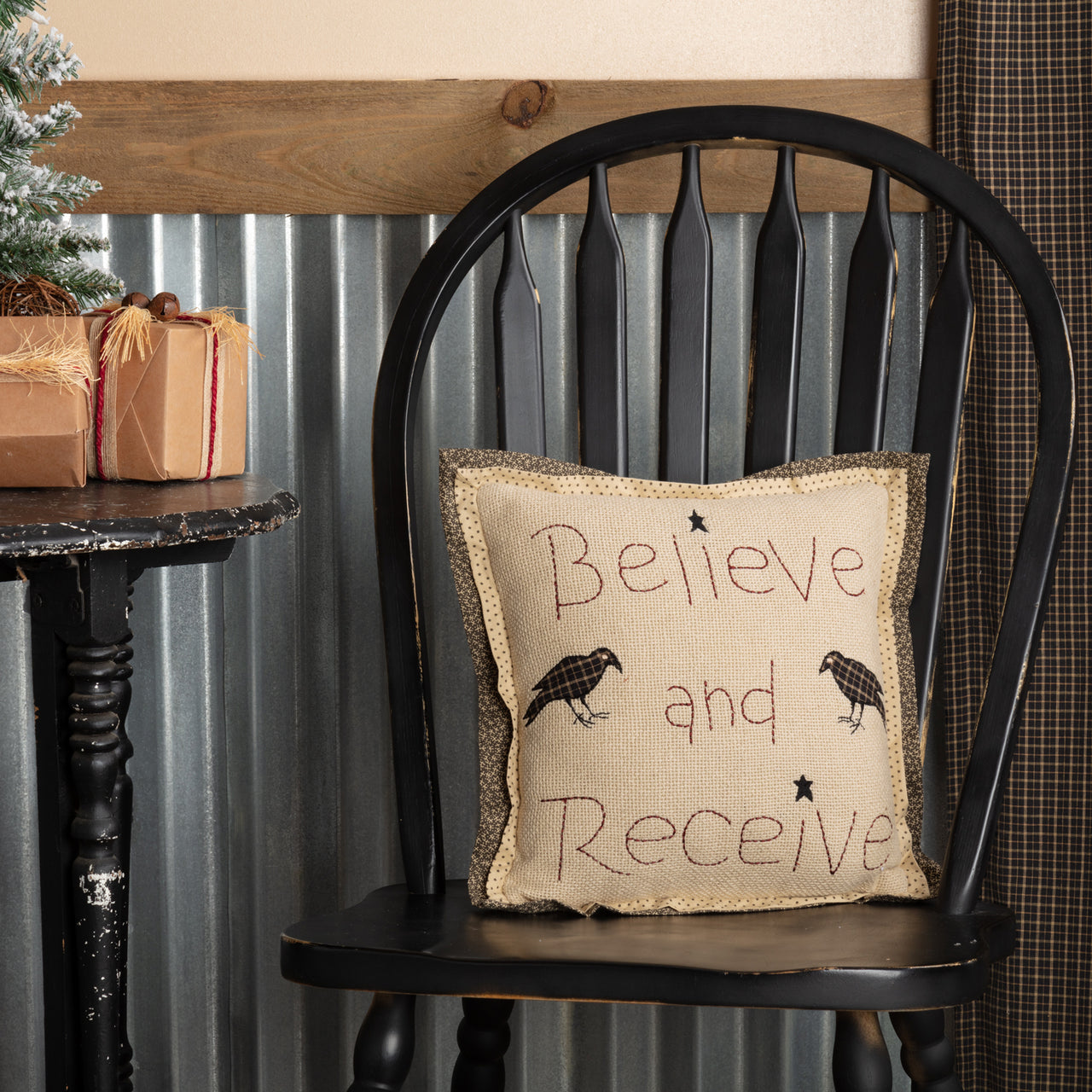 Kettle Grove Believe and Receive Pillow 12x12 VHC Brands