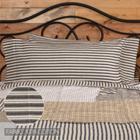 Thumbnail for Ashmont Ticking Stripe King Pillow Case Set of 2 21x40 VHC Brands