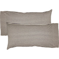Thumbnail for Ashmont Ticking Stripe King Pillow Case Set of 2 21x40 VHC Brands - The Fox Decor