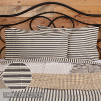 Ashmont Ticking Stripe Standard Pillow Case Set of 2 21x30 VHC Brands