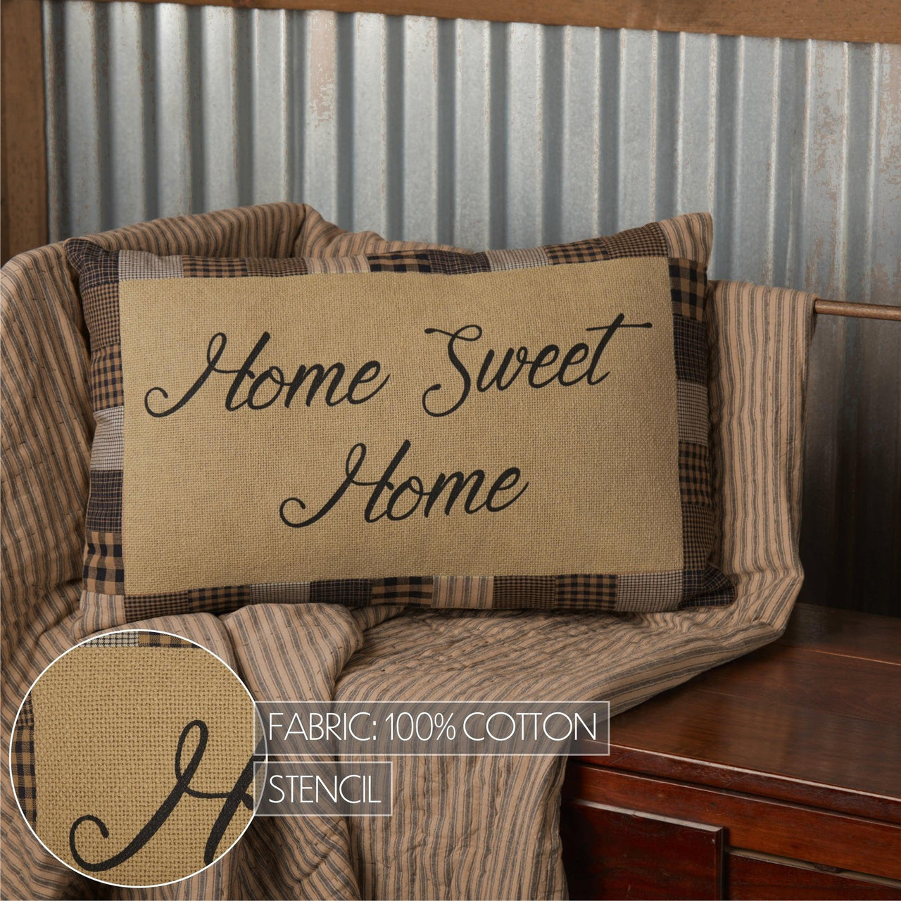 Farmhouse Star Home Sweet Home Pillow 14x22 - The Fox Decor