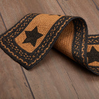 Thumbnail for Farmhouse Jute Stair Tread Stencil Stars Rect Latex 8.5x27 VHC Brands