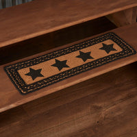 Thumbnail for Farmhouse Jute Stair Tread Stencil Stars Rect Latex 8.5x27 VHC Brands