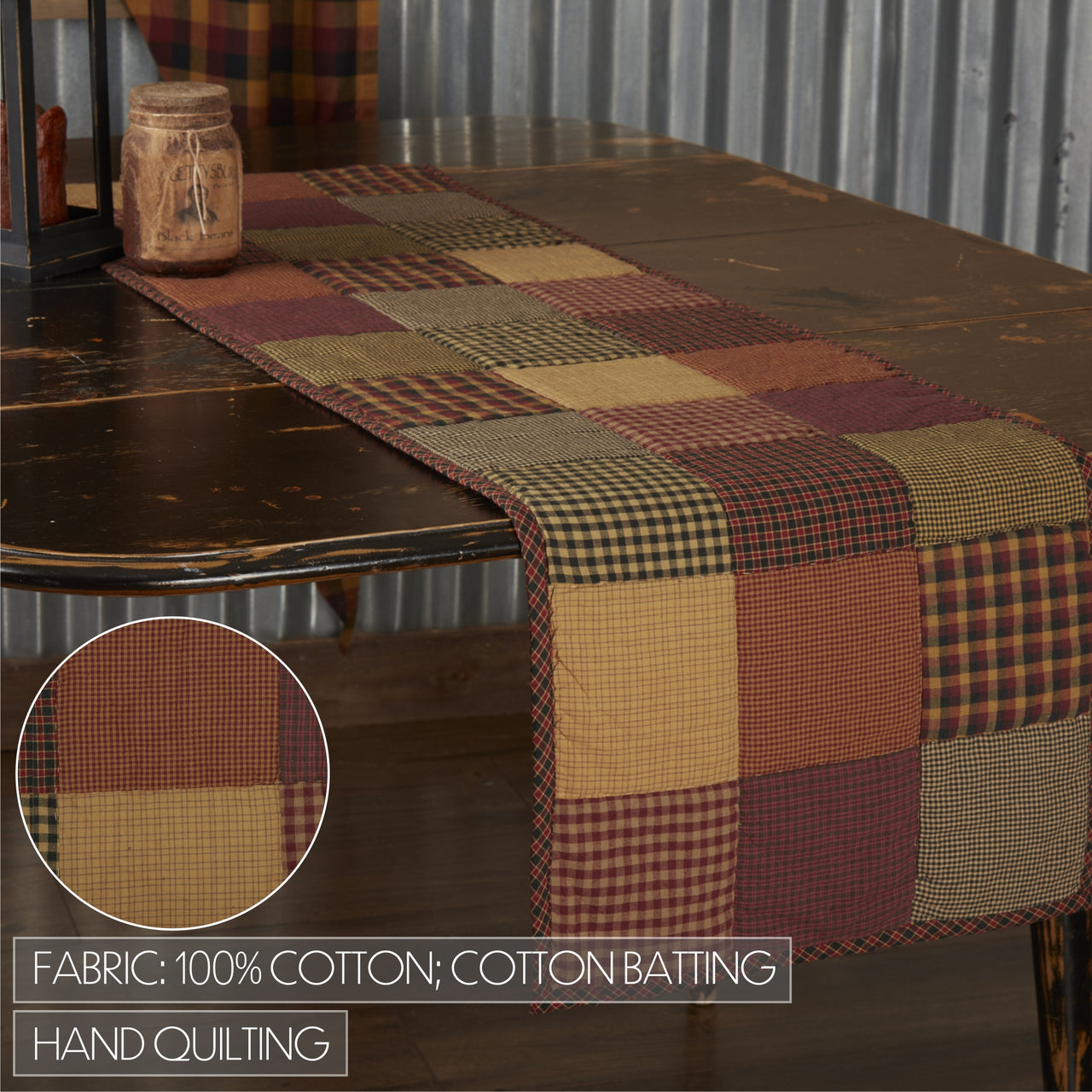 Heritage Farms Quilted Runner 13x48 VHC Brands
