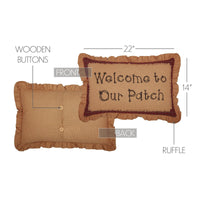 Thumbnail for Landon Welcome to Our Patch Pillow 14x22 VHC Brands - The Fox Decor