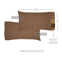 Thumbnail for Prescott King Pillow Case Block Border Set of 2 21x40 VHC Brands - The Fox Decor