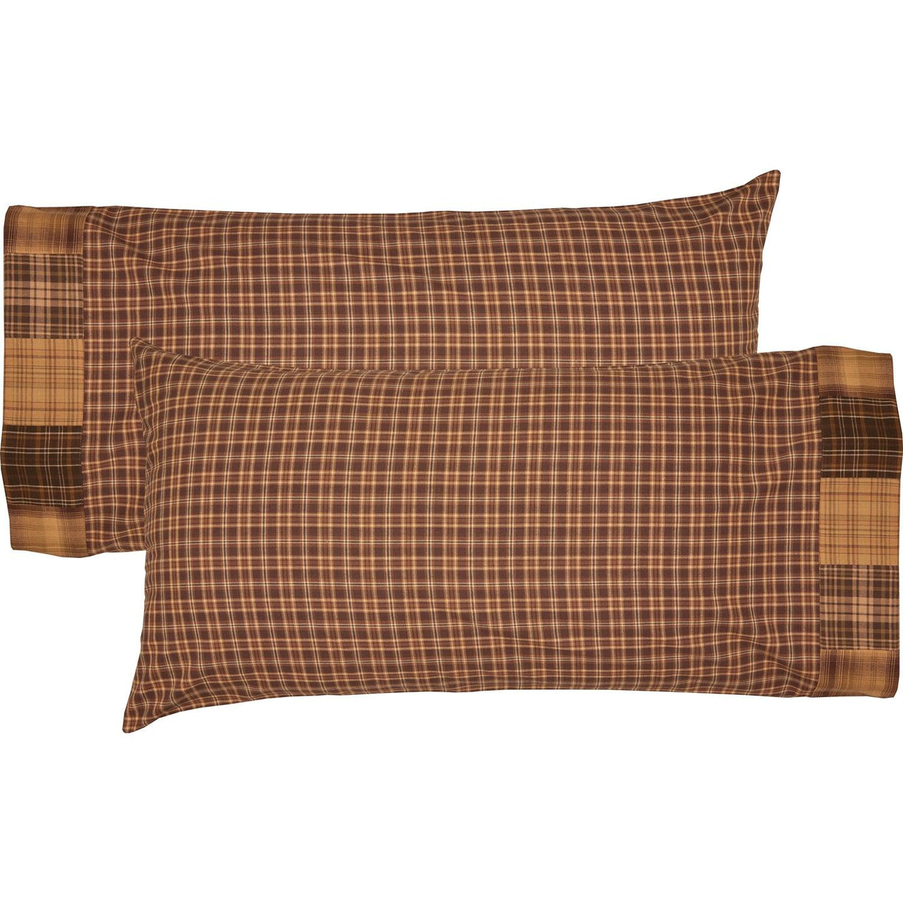 Prescott King Pillow Case Block Border Set of 2 21x40 VHC Brands - The Fox Decor