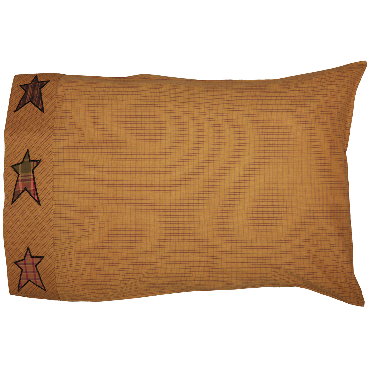 Stratton Standard Pillow Case w/Applique Star Set of 2 21x30 VHC Brands