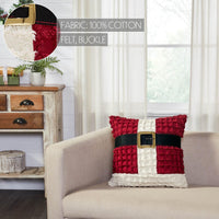 Kringle Chenille Santa Suit Pillow 18x18 - The Fox Decor
