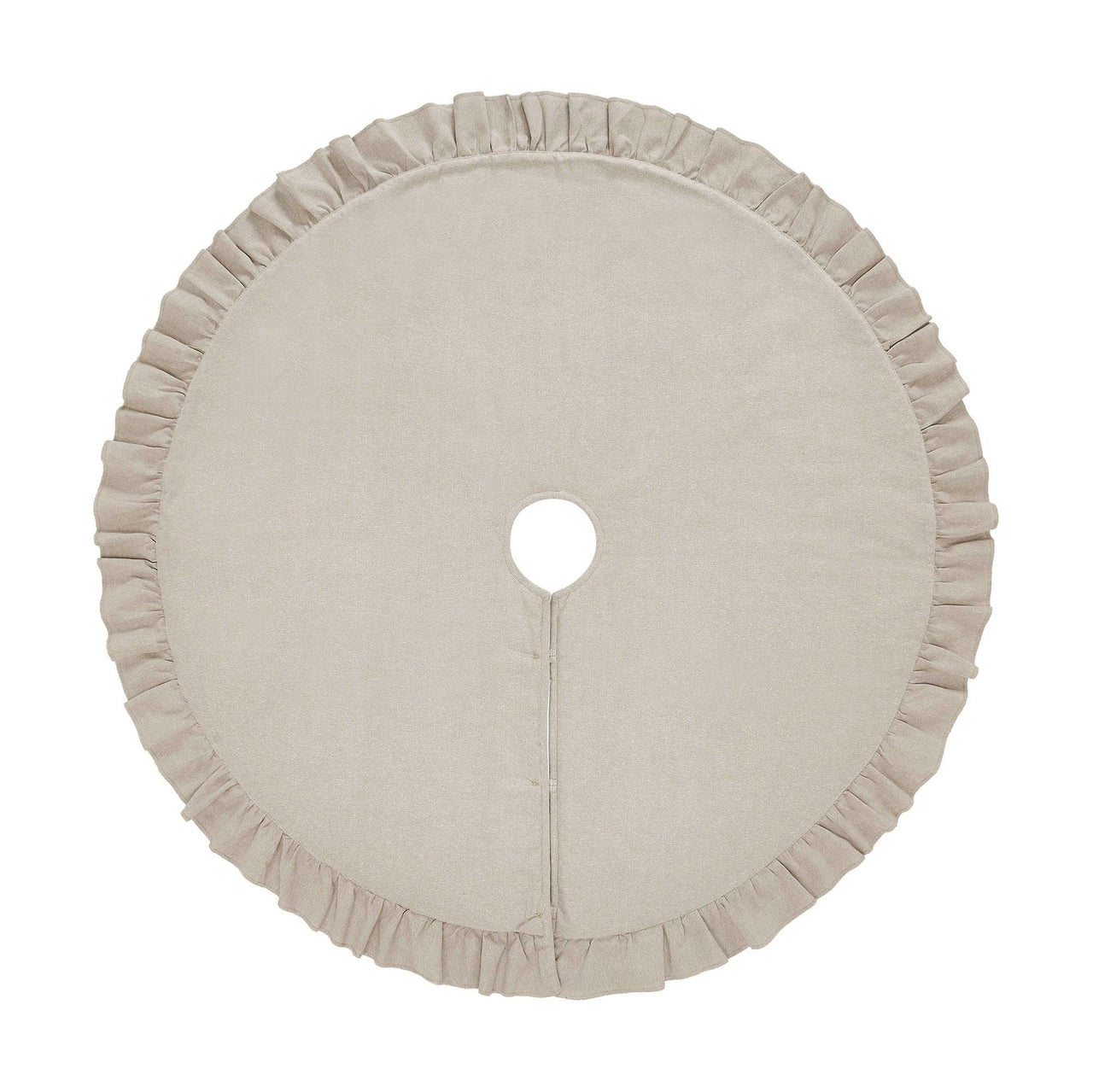 Sawyer Mill Charcoal Ticking Stripe Christmas Tree Skirt 48 VHC Brands - The Fox Decor