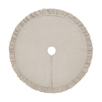 Sawyer Mill Charcoal Ticking Stripe Christmas Tree Skirt 48 VHC Brands - The Fox Decor