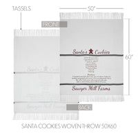 Thumbnail for Sawyer Mill Santa Cookies Woven Throw 60