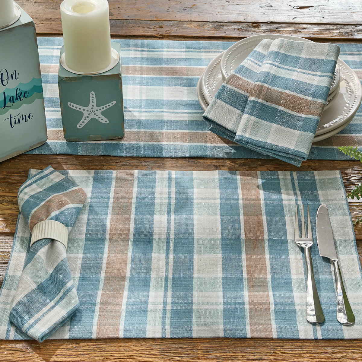 Jordan Plaid Table Runner 36" L Set of 2 Park Designs - The Fox Decor