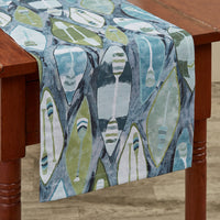 Colorful Canoes Table Runner 36