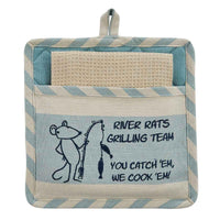 River Runner Stripe River Rats Pocket Potholder Set of 3 Park Designs - The Fox Decor