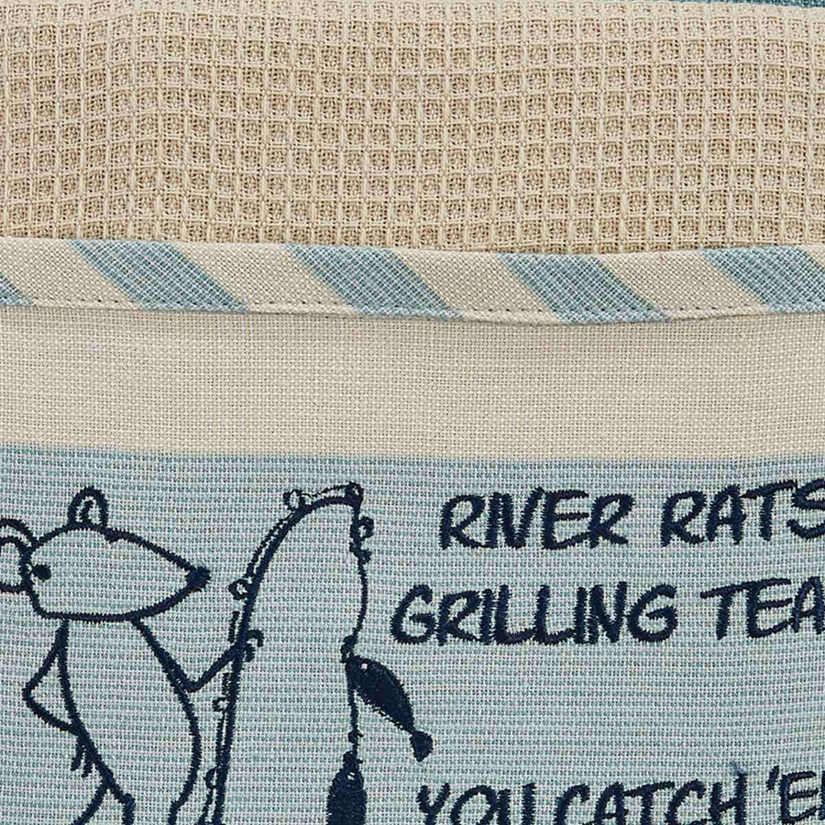River Runner Stripe River Rats Pocket Potholder  Set of 3  Park Designs