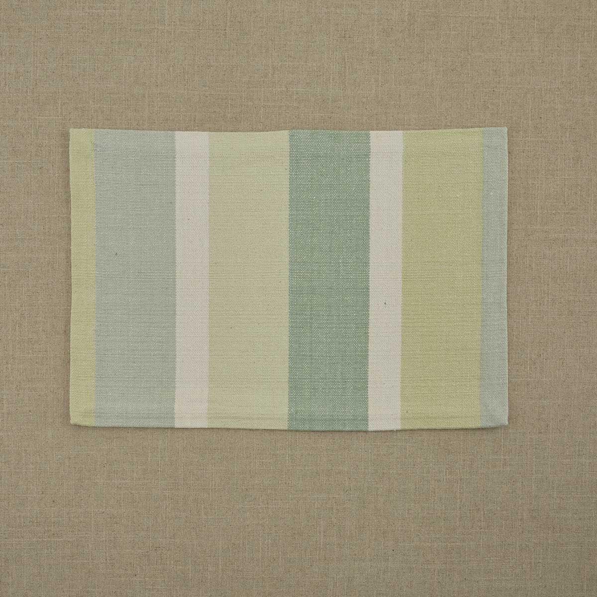 Serena Stripe Greens Placemat  Set of 6  Park Designs