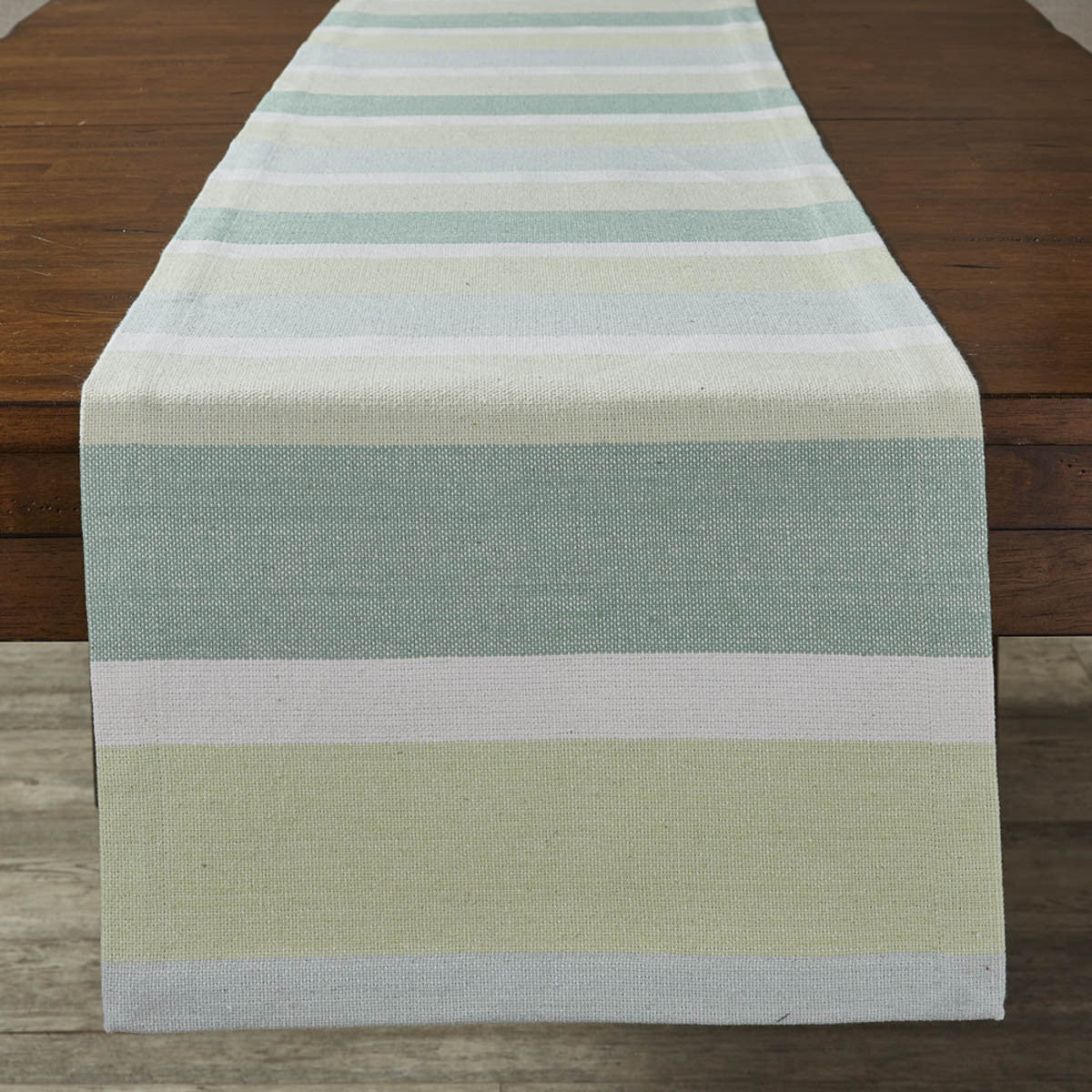 Serena Stripe Greens Table Runner - 72"L Park Designs - The Fox Decor