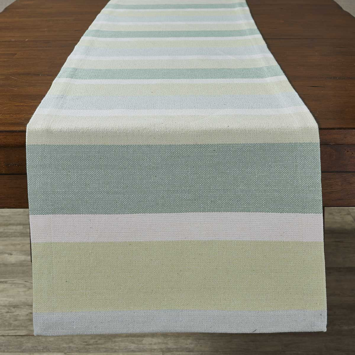 Serena Stripe Greens Table Runner - 72"L Park Designs - The Fox Decor