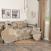 Sawyer Mill Charcoal 5pc Daybed Quilt Set (1 Quilt, 1 Bed Skirt, 3 Standard Shams) - The Fox Decor