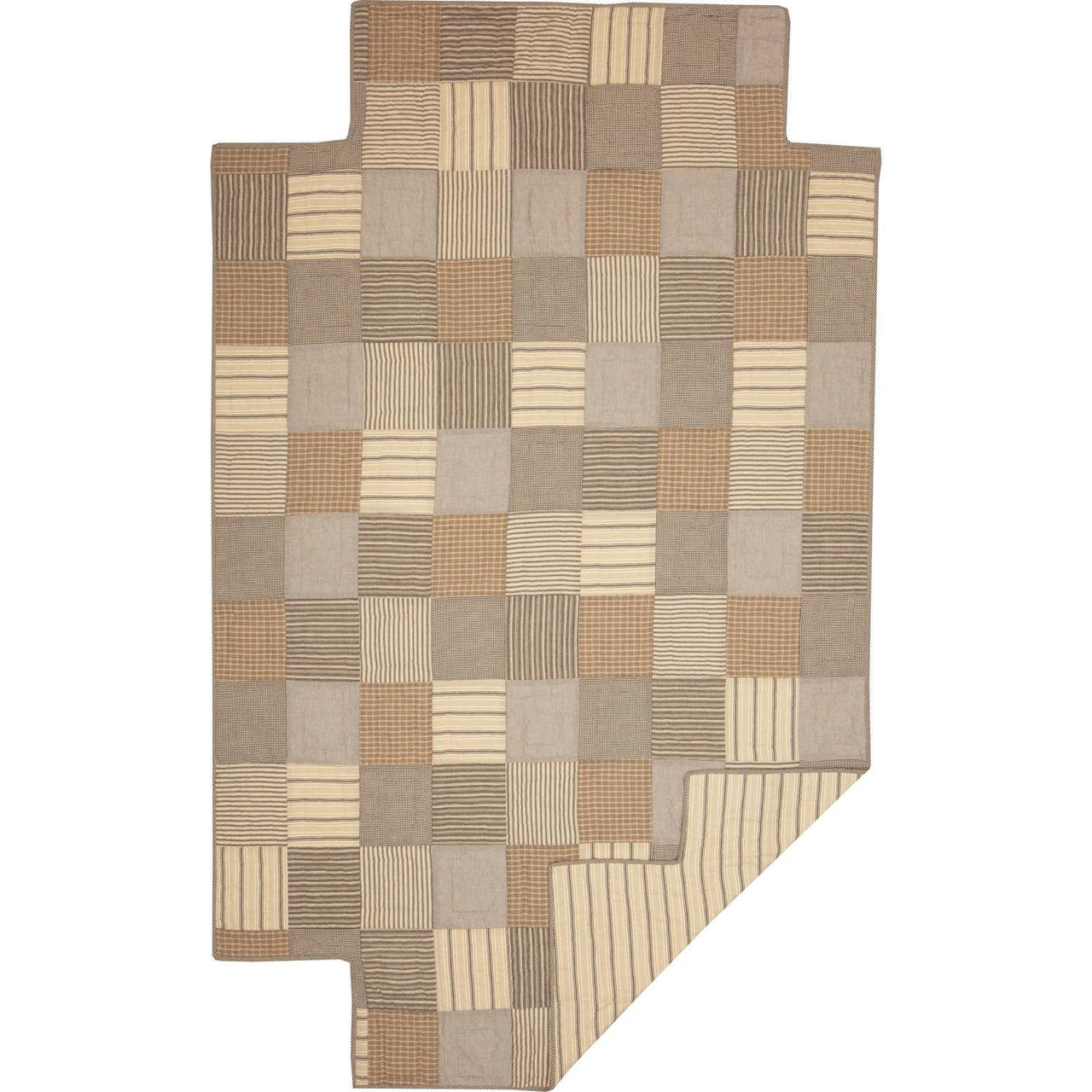 Sawyer Mill Charcoal 5pc Daybed Quilt Set (1 Quilt, 1 Bed Skirt, 3 Standard Shams) - The Fox Decor