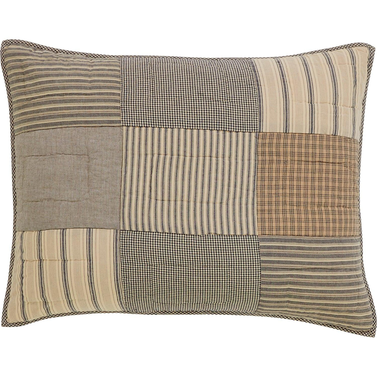 Sawyer Mill Charcoal 5pc Daybed Quilt Set (1 Quilt, 1 Bed Skirt, 3 Standard Shams) - The Fox Decor