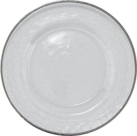 Thumbnail for Metallic Rim Glass Platter Silver Park Designs - The Fox Decor