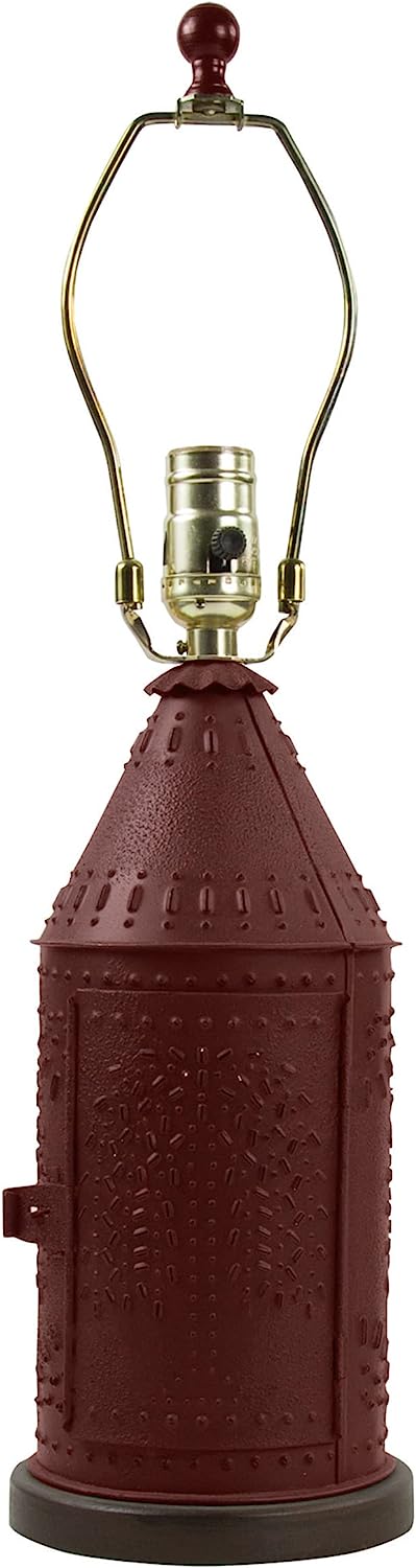 Punched Revere Lamp 19" Red - Park Designs