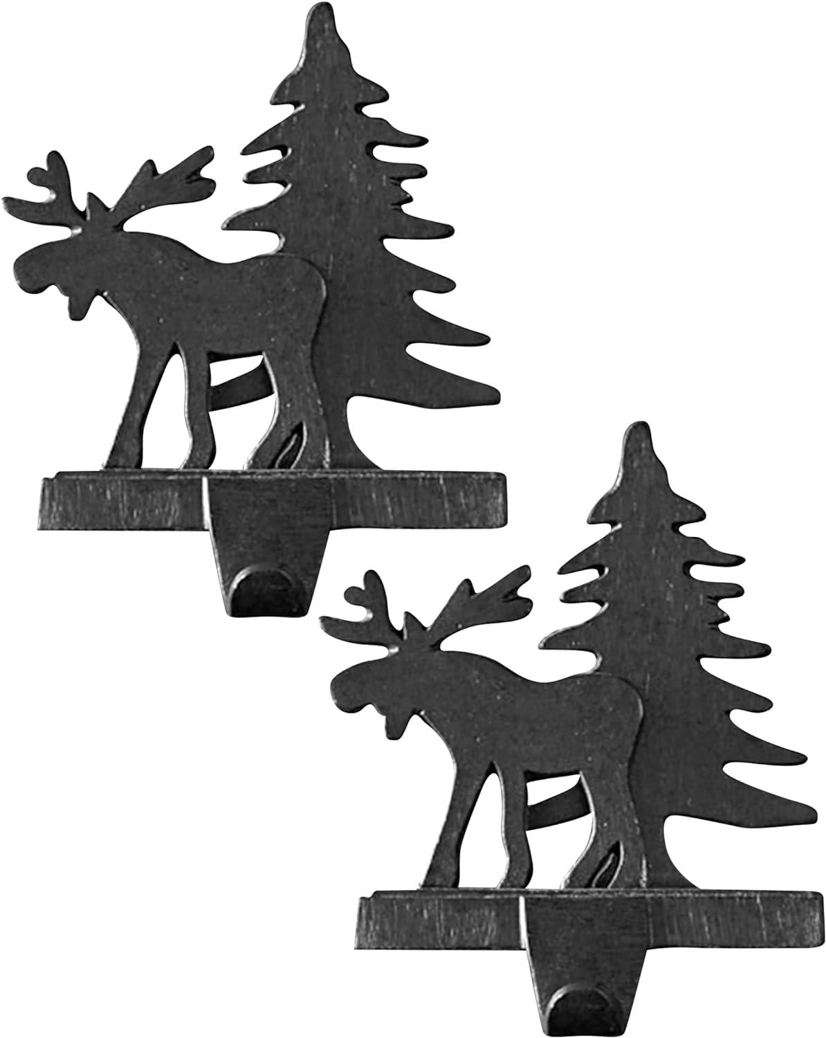 Moose & Tree Stocking Hanger - Set of 2 Park Designs