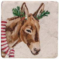 4 Set Christmas Farm Animals Resin Coasters - The Fox Decor