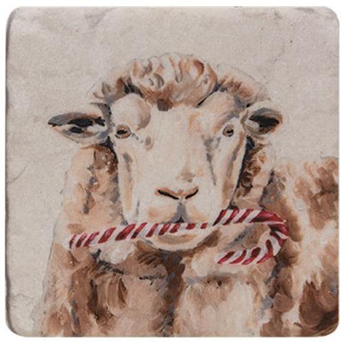4 Set Christmas Farm Animals Resin Coasters - The Fox Decor