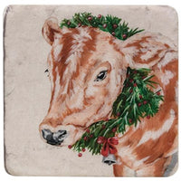 Thumbnail for 4 Set Christmas Farm Animals Resin Coasters