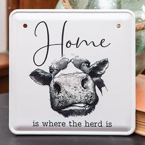 Home is Where the Herd Is Metal Sign - The Fox Decor
