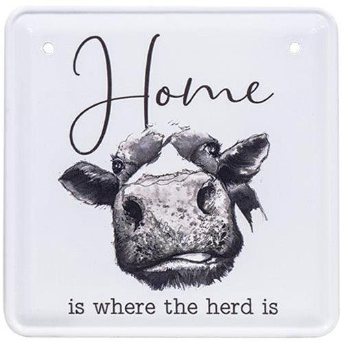 Home is Where the Herd Is Metal Sign - The Fox Decor
