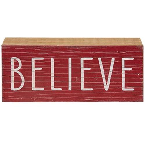 Believe Wooden Sign - The Fox Decor