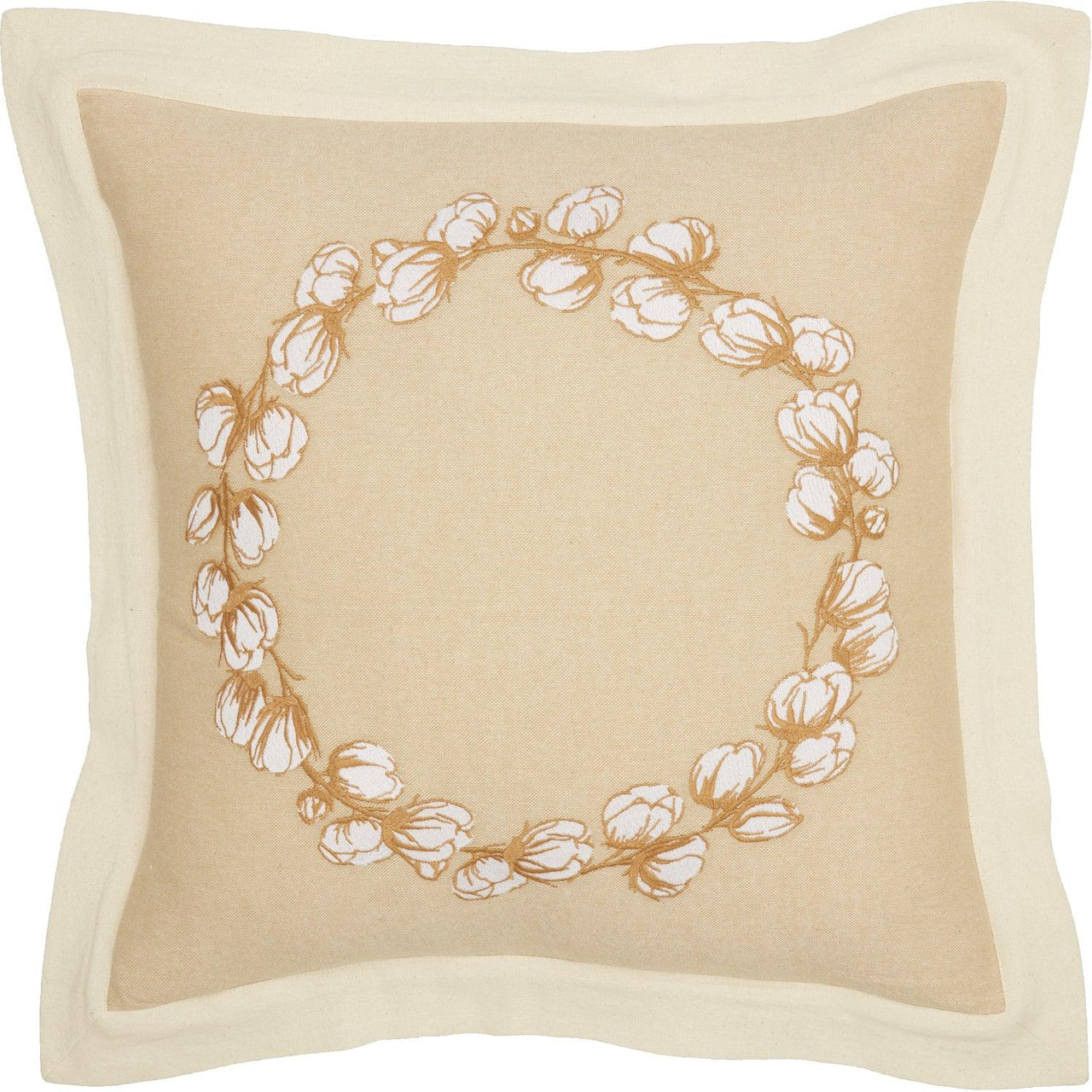 Ashmont Cotton Wreath Pillow 18x18 - The Fox Decor