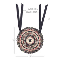 Thumbnail for Colonial Star Jute Braided Chair Pad Applique Star VHC Brands - The Fox Decor