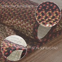 Beckham Jute Braided Rug Half Circle with Rug Pad 16.5