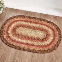 Thumbnail for Ginger Spice Jute Braided Rug Oval 20