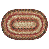 Thumbnail for Ginger Spice Jute Braided Rug Oval 20
